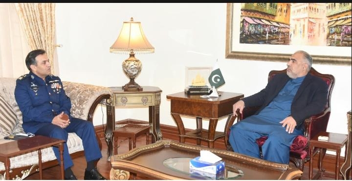 Deputy Air Chief Amir Masood called on Speaker National Assembly Asad Qaiser.