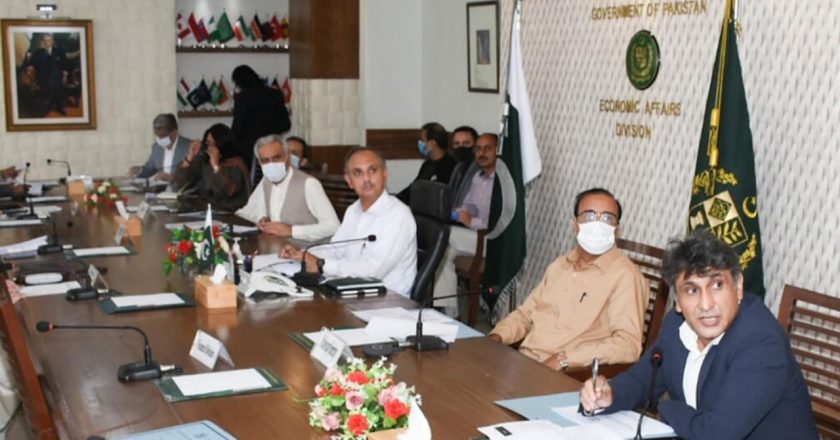 Federal Minister for Economic Affairs Mr. Omar Ayub Khan chaired the meeting of National Coordination Committee on Foreign-Funded Projects on Road Communication and Finance & Revenue sectors at the Ministry of Economic Affairs.