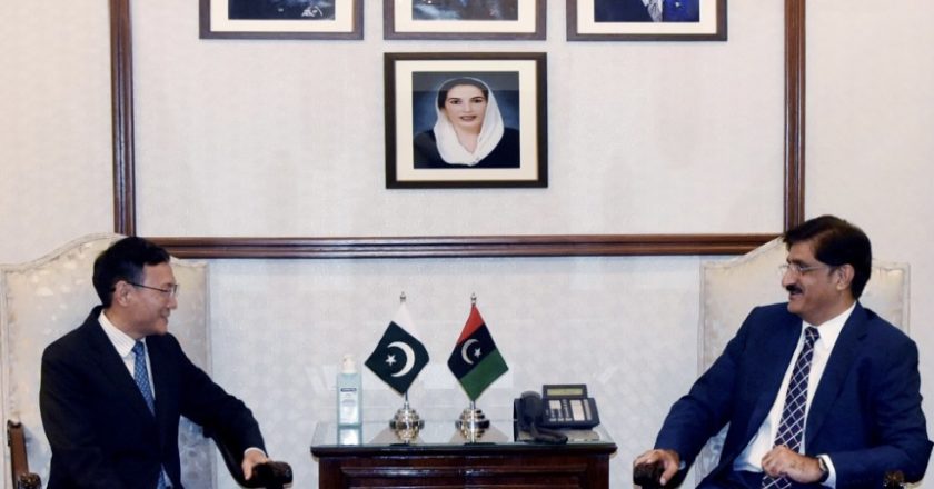 Chinese Consul General Mr. Li Bijian met with Sindh Chief Minister Syed Murad Ali Shah