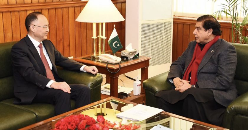 Chinese Ambassador H.E. Nong Rong Noon makes farewell call on NA Speaker Raja Pervez Ashraf