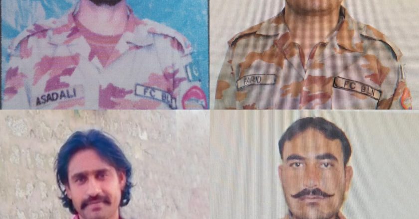 Today, in a terrorist activity from across Pakistan Iran border in Chukab Sector, District Panjgur, Balochistan, 4 security forces personnel have embraced martyrdom
