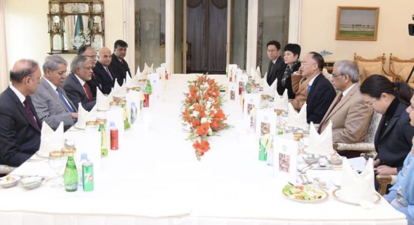 Federal Minister for Finance and Revenue Senator Mohammd Ishaq Dar hosted a farewell lunch in honour of H.E Mr. Nong Rong