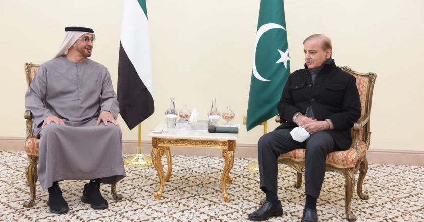 Meeting between Prime Minister Muhammad Shehbaz Sharif and President of the United Arab Emirates His Highness Sheikh Mohamed bin Zayed Al Nahyan