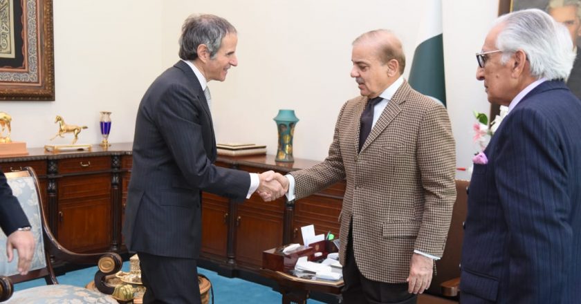 The Director General of the International Atomic Energy Agency (IAEA), Mr. Rafael Mariano Grossi, called on the Prime Minister Mr. Shehbaz Sharif