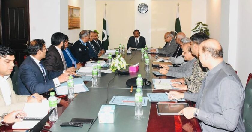 A meeting of the Coordination Committee established under the Central Apex Committee chaired by Interior Minister Rana Sanaullah Khan