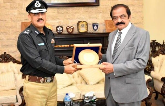 Interior Minister Rana Sanaullah Khan arrived at National Police Academy Islamabad
