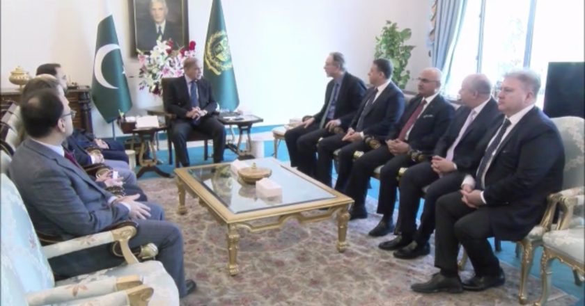 A delegation of industrialists from Turkey under the chairmanship of Dawlin’s Chairman Fateh Kamal met Prime Minister Muhammad Shahbaz Sharif