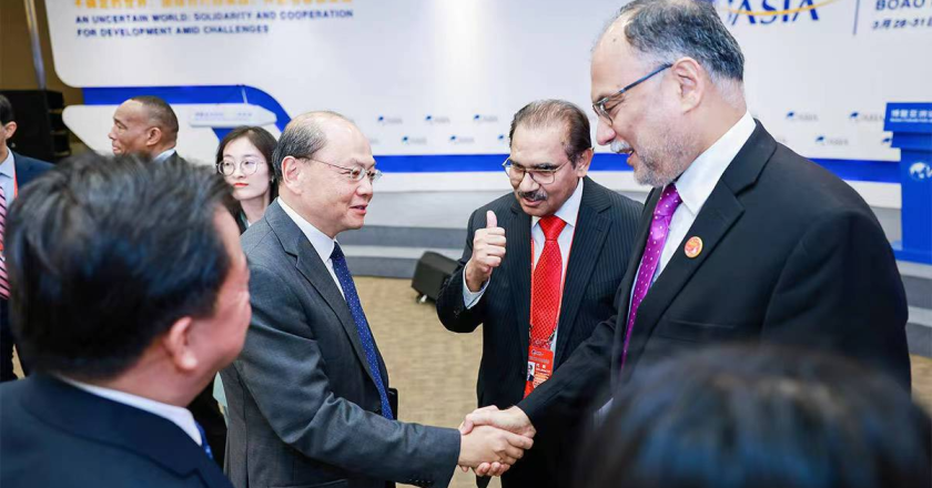 Pakistan Federal Minister Ahsan Iqbal spoke at the “Session Briefing of Boao Forum for Asia Annual Conference 2023 Ensuring Both Development and Security”