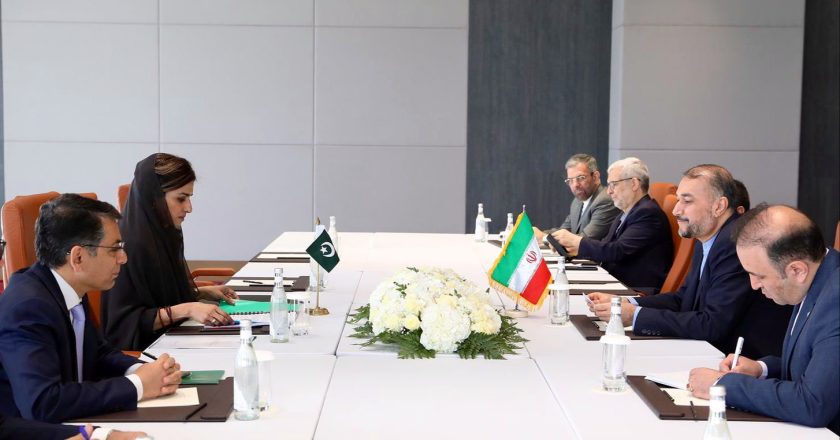 Meeting between Minister of State for Foreign Affairs and Foreign Minister of Iran on the side-lines of the fourth meeting of the Foreign Ministers of Neighboring Countries