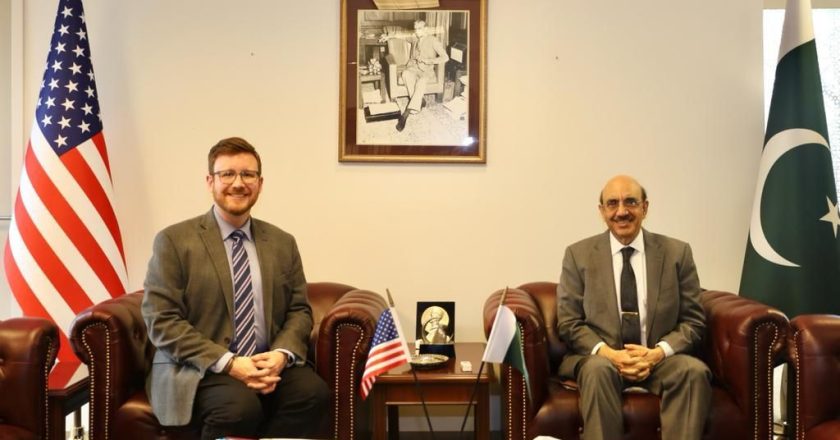 Ambassador Masood Khan meets President and CEO of WACA Matthew Hughes