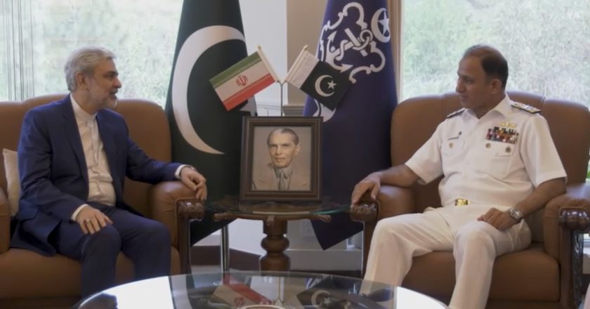 Farewell meeting of Iranian Ambassador with Chief of Naval Staff Admiral Muhammad Amjad Khan Niazi