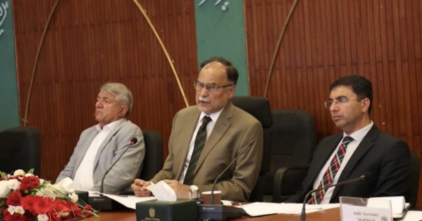 Federal Minister for Planning and Development Professor Ahsan Iqbal presided over the review meeting on the progress of CPEC projects