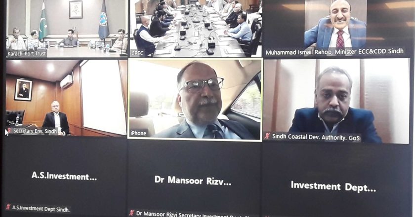 Federal Minister for Planning Development & Special chaired a meeting to review progress over Karachi Coastal Comprehensive Development Zone (KCCDZ)