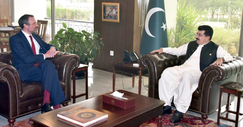 UK Acting High Commissioner calls on Chairman Senate, Muhammad Sadiq Sanjrani: discussions held to Strengthen Pakistan-UK Relations