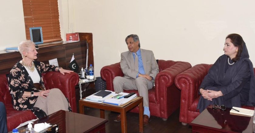 Meeting of the federal Minister for Law and Justice Senator Azam Nazir Tarar with Ambassador of the European Union to Pakistan Dr. Riina Kionka