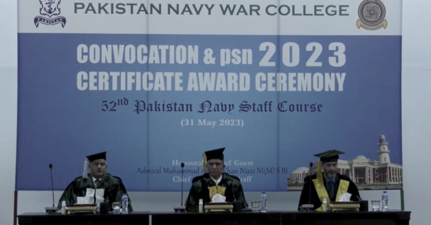 The 52nd convocation ceremony of Pakistan Navy War College was held in Lahore today