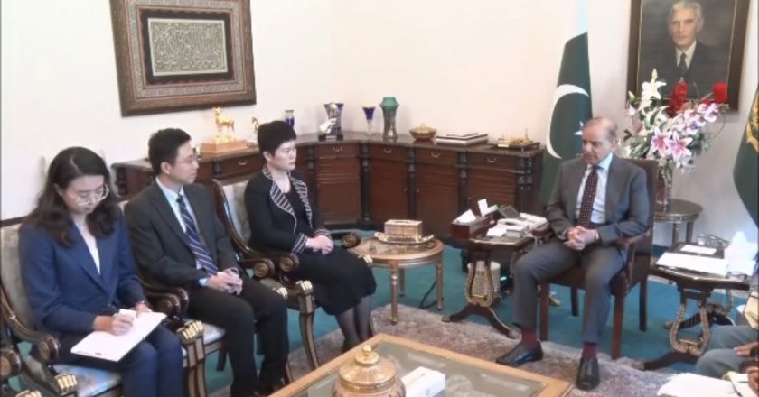 Ms. Pang Chunxue, the Chargée d’affaires of the People’s Republic of China called on Prime Minister Shehbaz Sharif