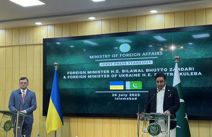 Opening Remarks by Foreign Minister Bilawal Bhutto Zardari at the Joint Press Stakeout with Foreign Minister of Ukaraine