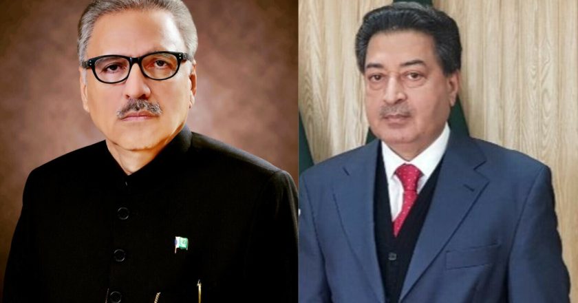 Letter from President Dr. Arif Alvi to Chief Election Commissioner Sikandar Sultan Raja