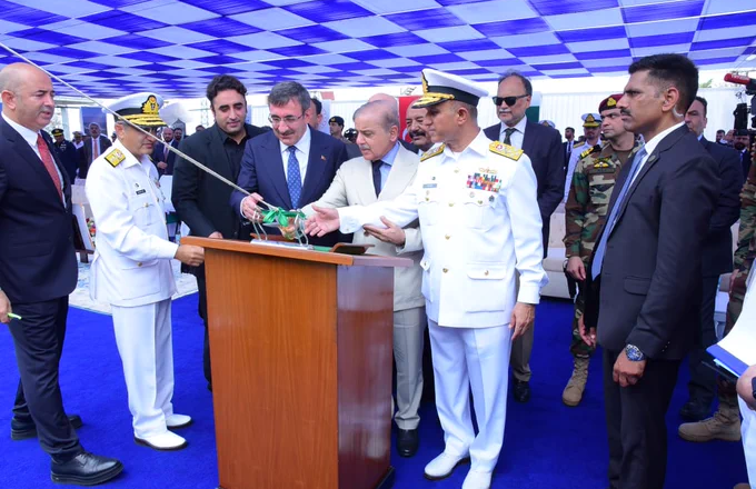 Launching of Pakistan’s 4th MILGEM Corvette “PNS Tariq” in Karachi