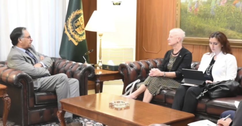 EU Ambassador to Pakistan Rina Keonkaki met with Caretaker Foreign Minister Jalil Abbas Jilani
