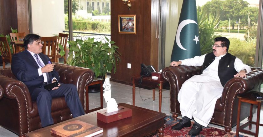 Pakistani High Commissioner to the United Kingdom, Dr. Muhammad Faisal, met Chairman Senate Muhammad Sadiq Sanjrani