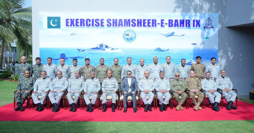 PRIME MINISTER ATTENDS THE DEBRIEF OF PAKISTAN NAVY WAR GAME SHAMSHEER-E-BAHR- IX
