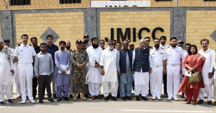 PAKISTAN NAVY PROVIDES FISHING MAP TO FISHERMEN TO ENHANCE SAFETY WHILE FISHING