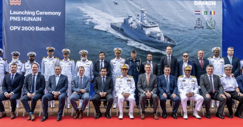 LAUNCHING CEREMONY OF PAKISTAN NAVY OFFSHORE PATROL VESSEL HELD AT ROMANIA