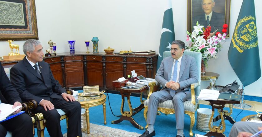 Ambassador of Turkmenistan Mr. Atadjan Movlamov called on Caretaker Prime Minister Anwaar-ul-Haq Kakar