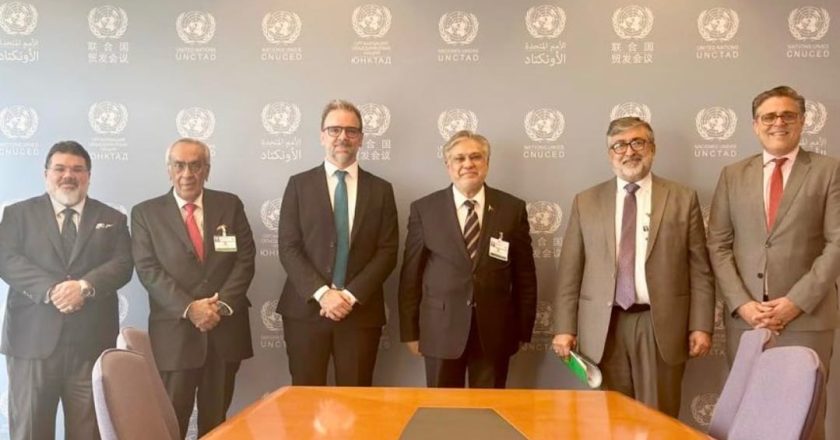 A delegation from Senate of Pakistan led by Leader of the House is visiting Geneva to attend World Trade Organization’s Public Forum