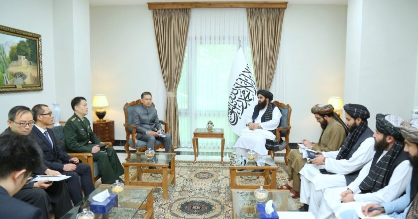 The newly appointed Ambassador of China to Afghanistan presented a copy of his credentials to the Minister of Foreign Affairs of the Islamic Emirate of Afghanistan