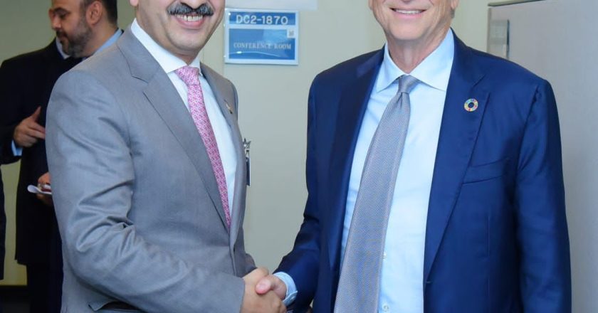 Caretaker Prime Minister Meets with Bill Gates on the sidelines of United Nations General Assembly