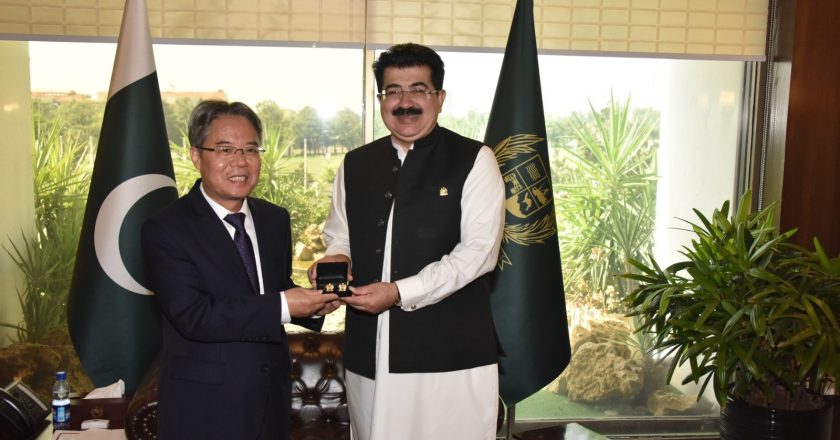 Chairman Senate, Muhammad Sadiq Sanjrani and Chinese Ambassador Jiang Zeidang Discuss Bilateral Ties