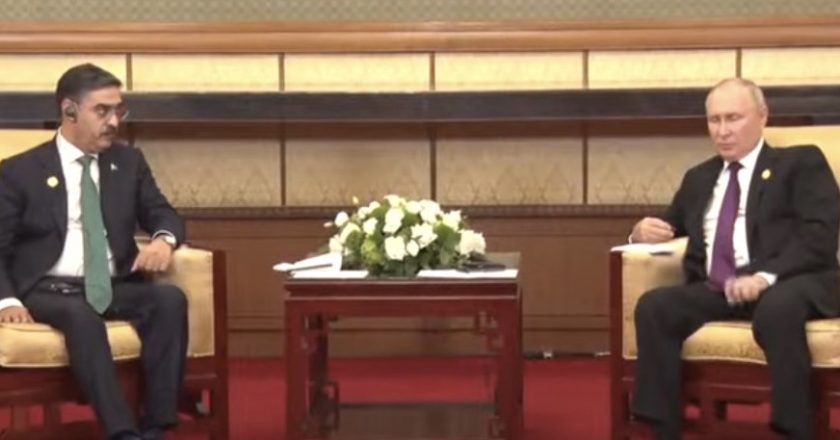 Caretaker Prime Minister Anwar Haq Kakar met with Russian President Vladimir Putin