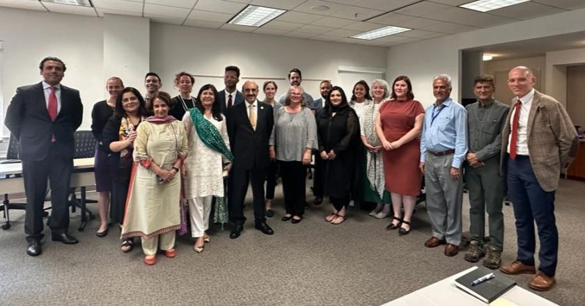 Masood Khan visits US Foreign Service Institute, interacts with designated US diplomats for Pakistan