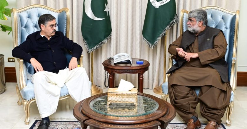 Caretaker Chief Minister Balochistan Sardar Ali Mardan Khan Domki met with Caretaker Prime Minister Anwarul Haq Kakar