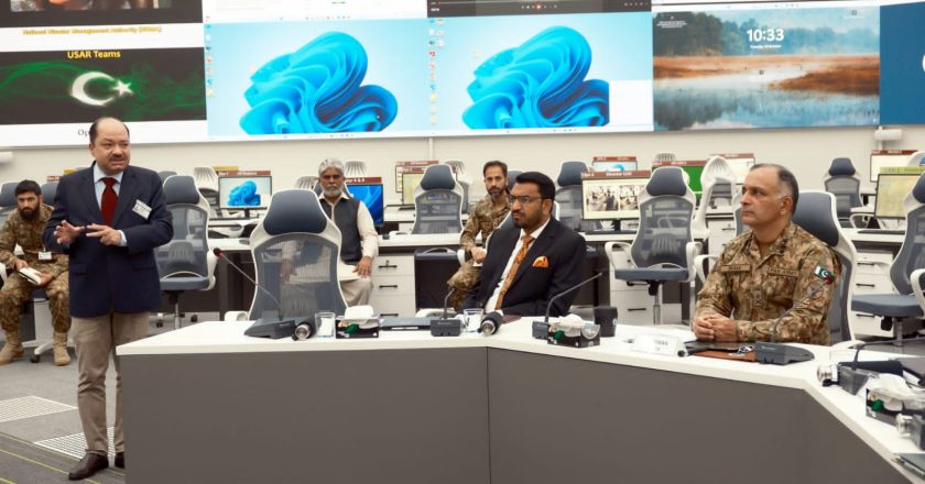 Federal Minister for Human Rights Khalil George meeting Chairman NDMA Lieutenant General Inam Haider Malik