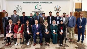 Ambassador Masood Khan receives Hubert Humphrey Fellows from Pakistan