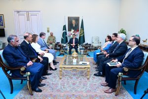 IMF Mission Chief for Pakistan Mr Nathan Porter and IMF Resident Representative for Pakistan Ms Esther Perez Tuiz called on the Caretaker Prime Minister Anwaar-ul-Haq Kakar