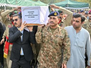 Namaz-e-Janaza of Lieutenant Colonel Muhammad Hassan Haider was offered today at Chaklala Garrison, Rawalpindi