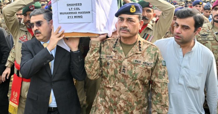 Namaz-e-Janaza of Lieutenant Colonel Muhammad Hassan Haider was offered today at Chaklala Garrison, Rawalpindi