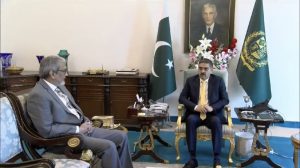 Caretaker Prime Minister Anwar-ul-Haq Kakar met with Caretaker Chief Minister Sindh Justice Retired Maqbool Baqir