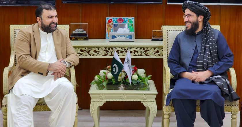 Afghan Affairs Minister Sardar Ahmed Shakib met with Caretaker Interior Minister Sarfraz Ahmed Bugti