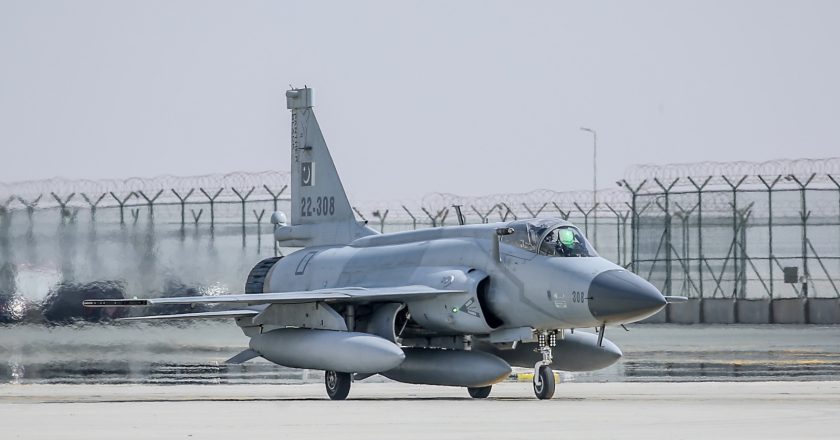 PAKISTAN AIR FORCE’S JF-17 THUNDER BLOCK 3 FIGHTER JET AND SUPER MUSHSHAK AIRCRAFT PARTICIPATING IN DUBAI AIRSHOW 2023