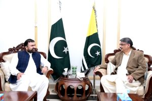 Caretaker Interior Minister call on Prime Minister of Azad Jammu and Kashmir 