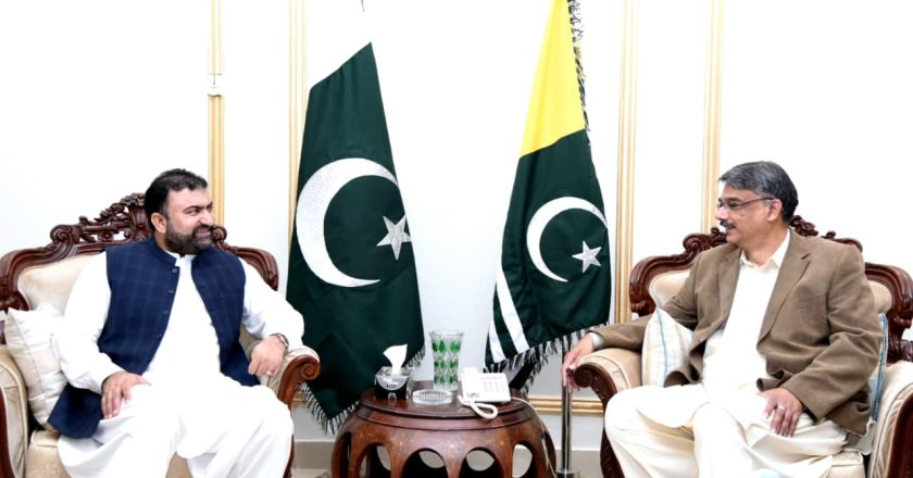 Caretaker Interior Minister call on Prime Minister of Azad Jammu and Kashmir