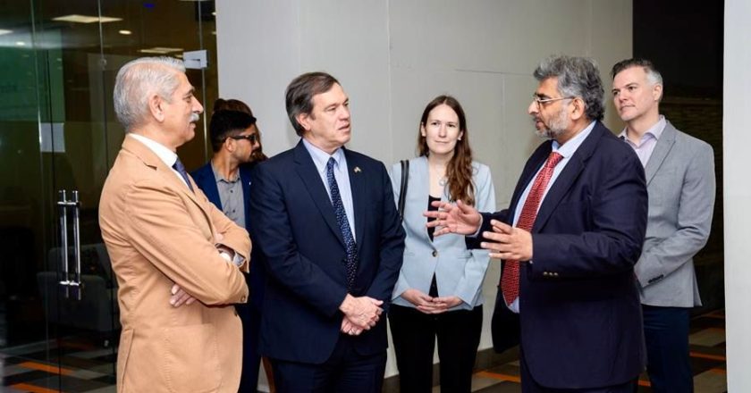 Deputy Chief of Mission Andrew Schofer at the Launch of a U.S.-Funded Entrepreneurship Project Lahore University of Management Sciences (LUMS)