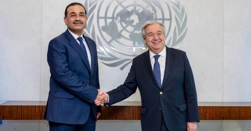 During ongoing visit to USA, General Syed Asim Munir, NI (M), COAS called on Mr Antonio Guterres, UN Secretary General