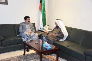 A delegation led by Chairman Senate Muhammad Sadiq Sanjrani paid a visit to the Kuwait Embassy in Islamabad